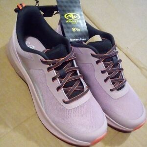 Pale Lilac Grey Pink Mesh Sneaker Women's Size 9.5